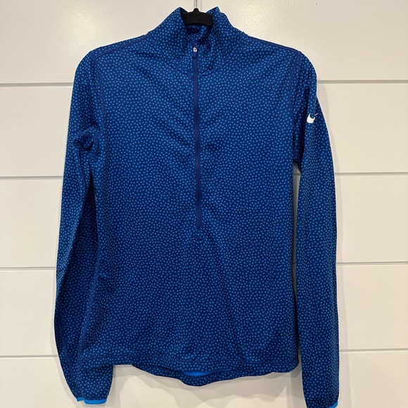 Nike Pro Dri-fit pull over, blue dot size women small - Picture 2 of 6